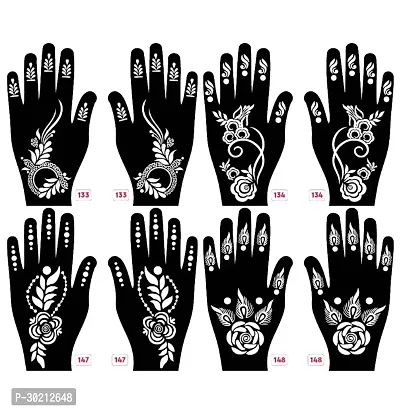 Beautiful Mehndi Stencils Stickers Pack Of 4 Pairs