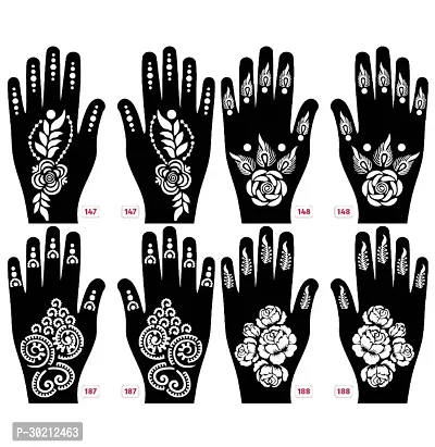 Beautiful Mehndi Stencils Stickers Pack Of 4 Pairs