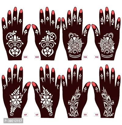 Beautiful Mehndi Stencils Stickers Pack Of 4 Pairs-thumb0