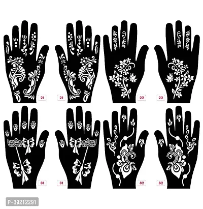 Beautiful Mehndi Stencils Stickers Pack Of 4 Pairs