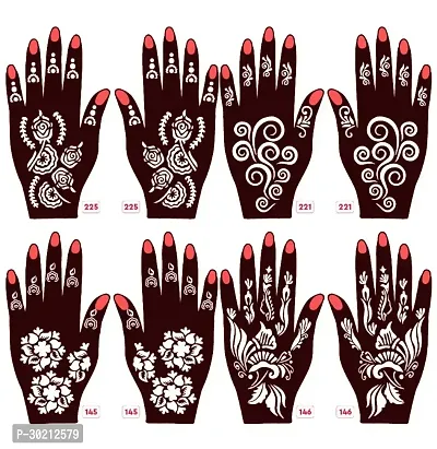 Beautiful Mehndi Stencils Stickers Pack Of 4 Pairs