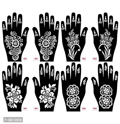 Beautiful Mehndi Stencils Stickers Pack Of 4 Pairs