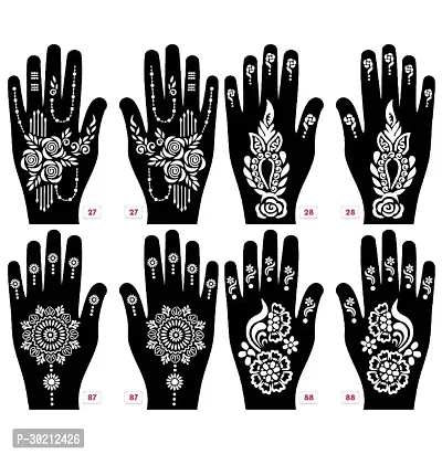 Beautiful Mehndi Stencils Stickers Pack Of 4 Pairs