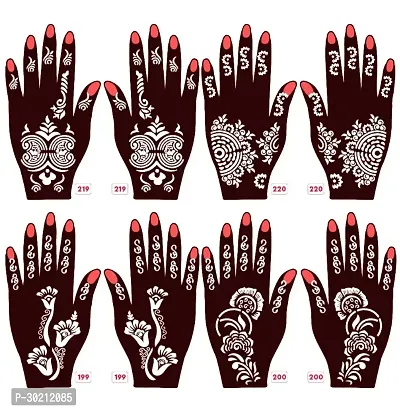 Beautiful Mehndi Stencils Stickers Pack Of 4 Pairs