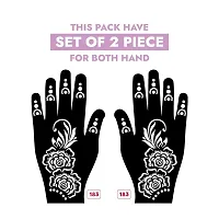 Apcute Temporary tatto stencil | Mehandi Stencils for Girls, women and Kids | Easy to use, Best Mehandi Design Stencil Sticker collections, Design no - Apcute - HB - 183-thumb1