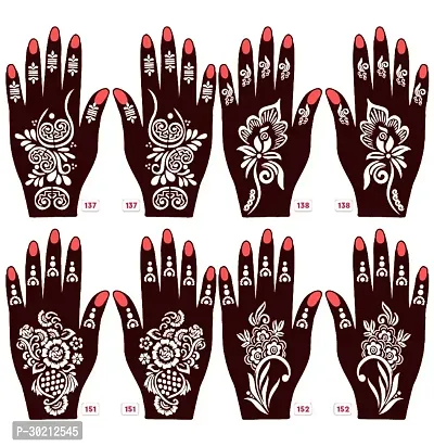 Beautiful Mehndi Stencils Stickers Pack Of 4 Pairs-thumb0