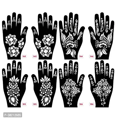 Beautiful Mehndi Stencils Stickers Pack Of 4 Pairs-thumb0