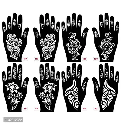 Beautiful Mehndi Stencils Stickers Pack Of 4 Pairs