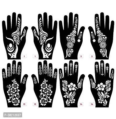 Beautiful Mehndi Stencils Stickers Pack Of 4 Pairs