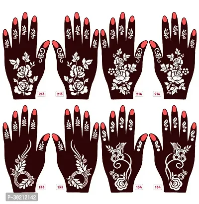 Beautiful Mehndi Stencils Stickers Pack Of 4 Pairs