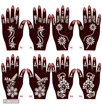 Beautiful Mehndi Stencils Stickers Pack Of 4 Pairs