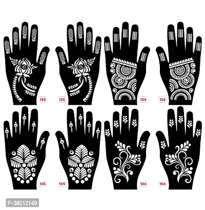 Beautiful Mehndi Stencils Stickers Pack Of 4 Pairs