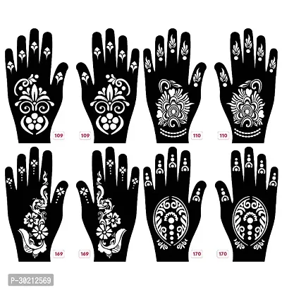 Beautiful Mehndi Stencils Stickers Pack Of 4 Pairs