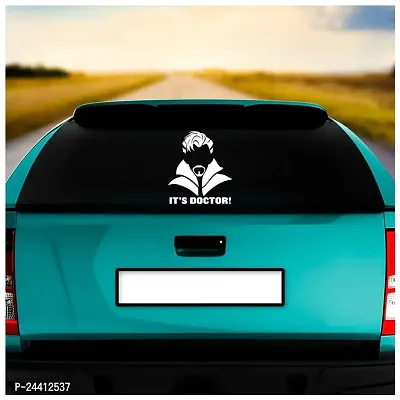 Dikoria Doctor Strange Car Sticker, car Stickers for Car Exterior, Glass, Wall, Window | White Color Standard Size (12x12 Inch) | Design-Doctor Strange Car Sticker White- D215-thumb2