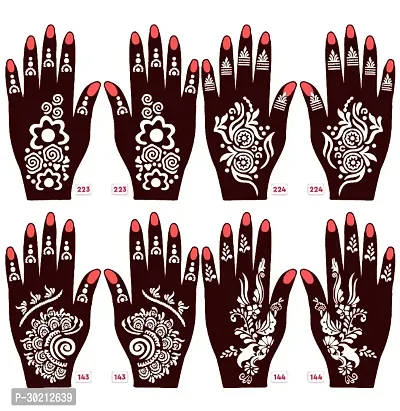 Beautiful Mehndi Stencils Stickers Pack Of 4 Pairs-thumb0