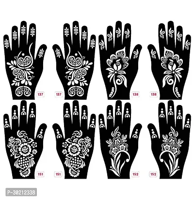 Beautiful Mehndi Stencils Stickers Pack Of 4 Pairs