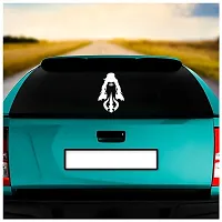 Dikoria Shiva Car Sticker, car Stickers for Car Exterior, Glass, Wall, Window | White Color Standard Size (12x12 Inch) | Design-Shiva Car Sticker White- D55-thumb1