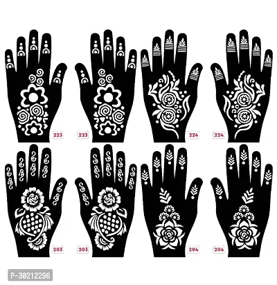 Beautiful Mehndi Stencils Stickers Pack Of 4 Pairs