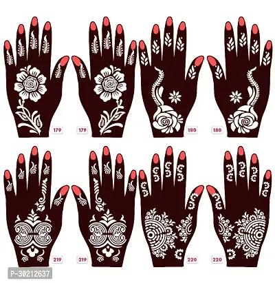 Beautiful Mehndi Stencils Stickers Pack Of 4 Pairs