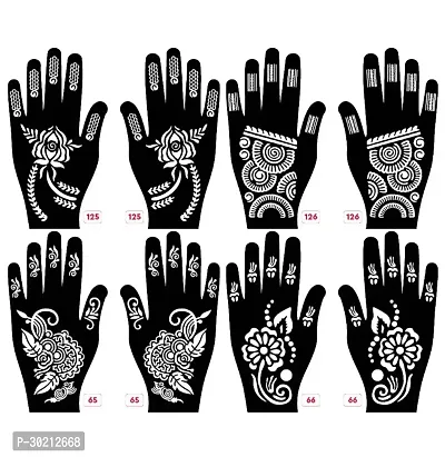 Beautiful Mehndi Stencils Stickers Pack Of 4 Pairs