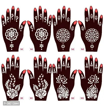 Beautiful Mehndi Stencils Stickers Pack Of 4 Pairs-thumb0