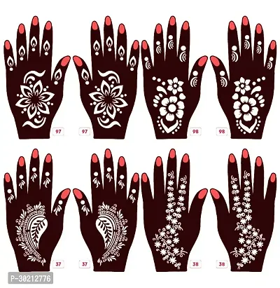 Beautiful Mehndi Stencils Stickers Pack Of 4 Pairs-thumb0