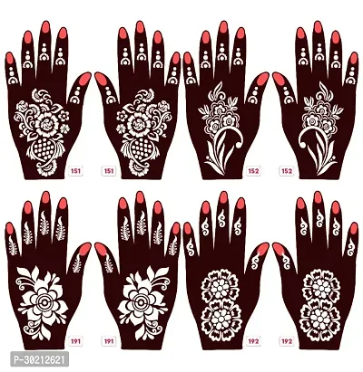 Beautiful Mehndi Stencils Stickers Pack Of 4 Pairs-thumb0