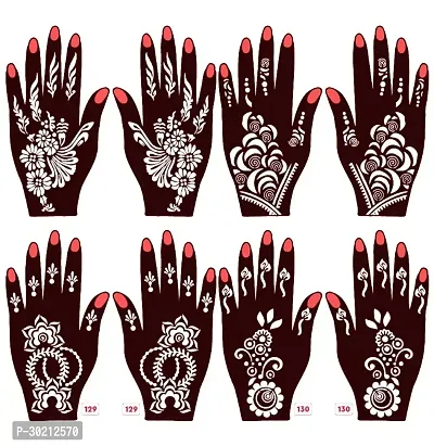 Beautiful Mehndi Stencils Stickers Pack Of 4 Pairs