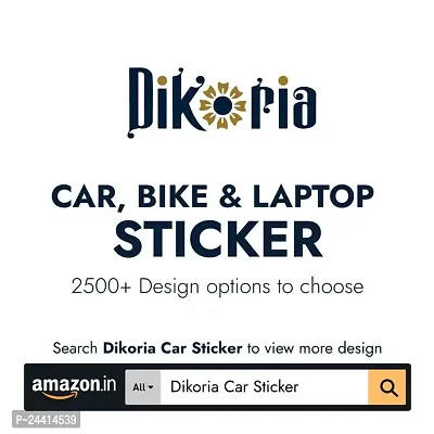 Dikoria Tiger Car Sticker, car Stickers for Car Exterior, Glass, Wall, Window | White Color Standard Size (12x12 Inch) | Design-Tiger Car Sticker White- D81-thumb4