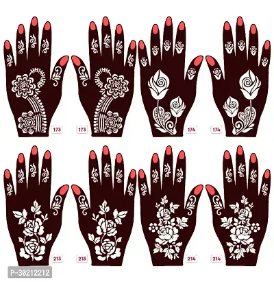 Beautiful Mehndi Stencils Stickers Pack Of 4 Pairs