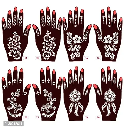 Beautiful Mehndi Stencils Stickers Pack Of 4 Pairs