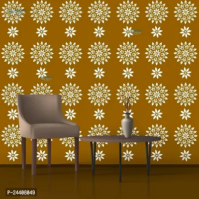D?cor Wall Painting Stencil - Round Design for Wall | Best for Wall, Celling, Craft and More Size - 16x24 Inches Design No-DS-D17-thumb2
