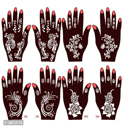 Beautiful Mehndi Stencils Stickers Pack Of 4 Pairs