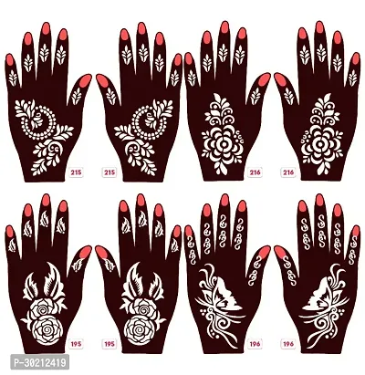 Beautiful Mehndi Stencils Stickers Pack Of 4 Pairs-thumb0