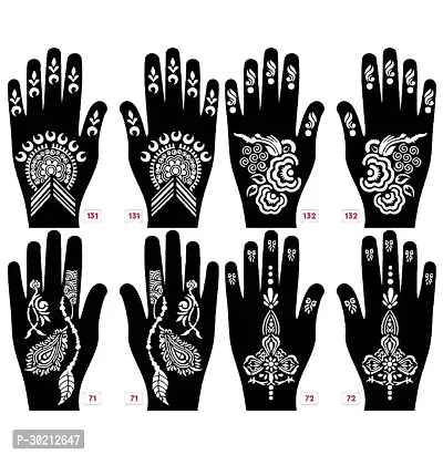 Beautiful Mehndi Stencils Stickers Pack Of 4 Pairs