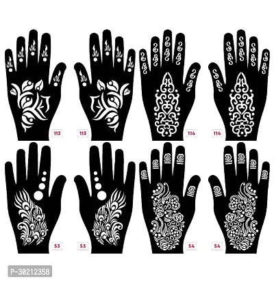 Beautiful Mehndi Stencils Stickers Pack Of 4 Pairs