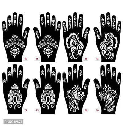 Beautiful Mehndi Stencils Stickers Pack Of 4 Pairs