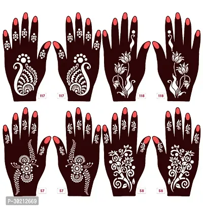 Beautiful Mehndi Stencils Stickers Pack Of 4 Pairs