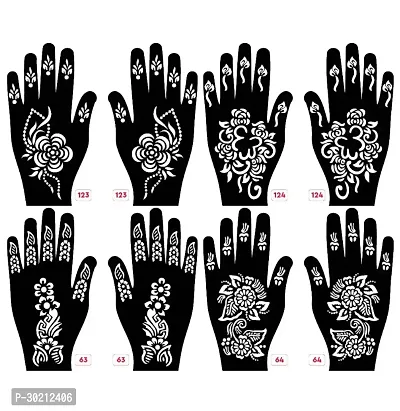 Beautiful Mehndi Stencils Stickers Pack Of 4 Pairs-thumb0