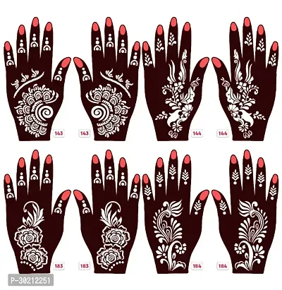 Beautiful Mehndi Stencils Stickers Pack Of 4 Pairs-thumb0