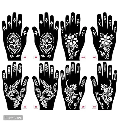 Beautiful Mehndi Stencils Stickers Pack Of 4 Pairs