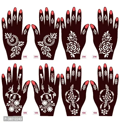 Beautiful Mehndi Stencils Stickers Pack Of 4 Pairs