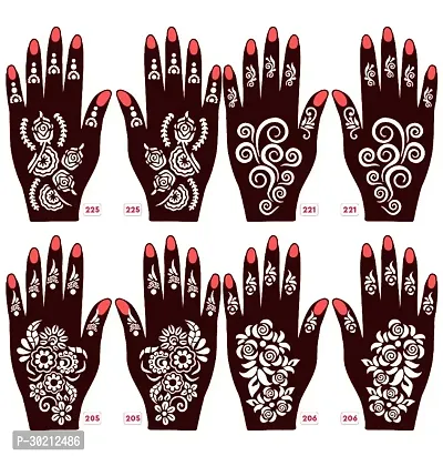 Beautiful Mehndi Stencils Stickers Pack Of 4 Pairs-thumb0