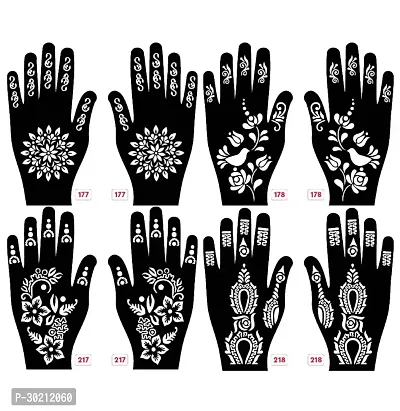 Beautiful Mehndi Stencils Stickers Pack Of 4 Pairs