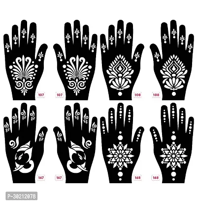 Beautiful Mehndi Stencils Stickers Pack Of 4 Pairs-thumb0