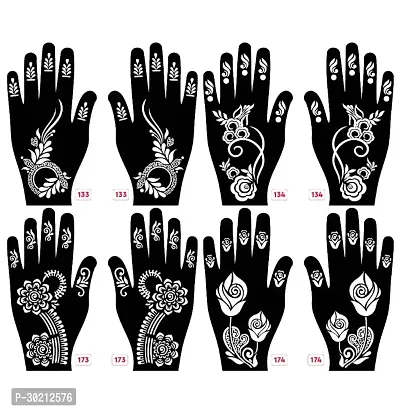 Beautiful Mehndi Stencils Stickers Pack Of 4 Pairs-thumb0