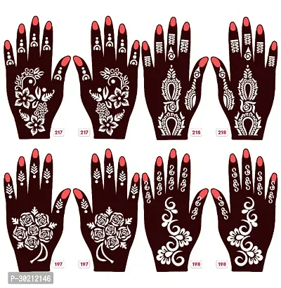 Beautiful Mehndi Stencils Stickers Pack Of 4 Pairs