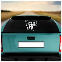 Dikoria Love You Maa Car Sticker, car Stickers for Car Exterior, Glass, Wall, Window | White Color Standard Size (12x12 Inch) | Design-Love You Maa Car Sticker White- D518-thumb1