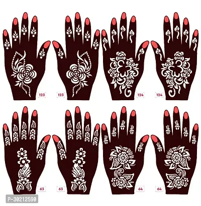 Beautiful Mehndi Stencils Stickers Pack Of 4 Pairs