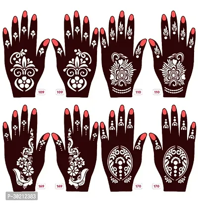 Beautiful Mehndi Stencils Stickers Pack Of 4 Pairs